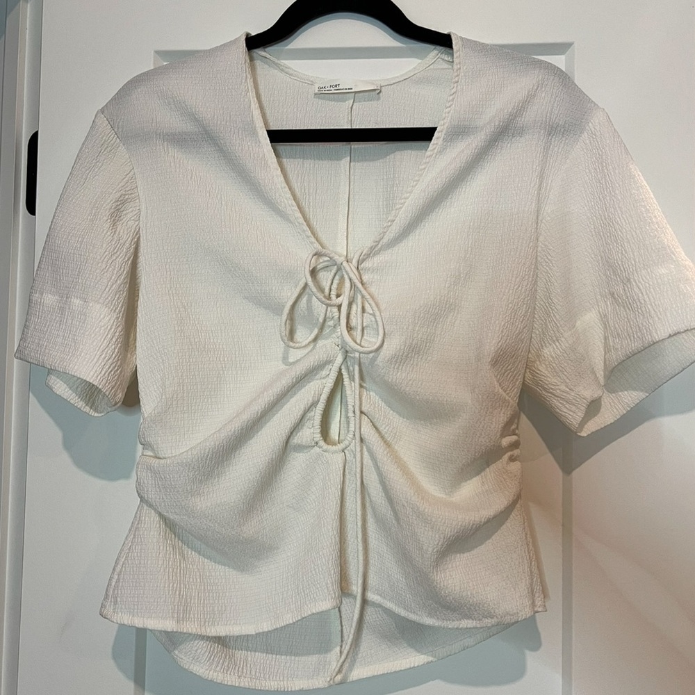 OAK + FORT Tie Up Blouse Top